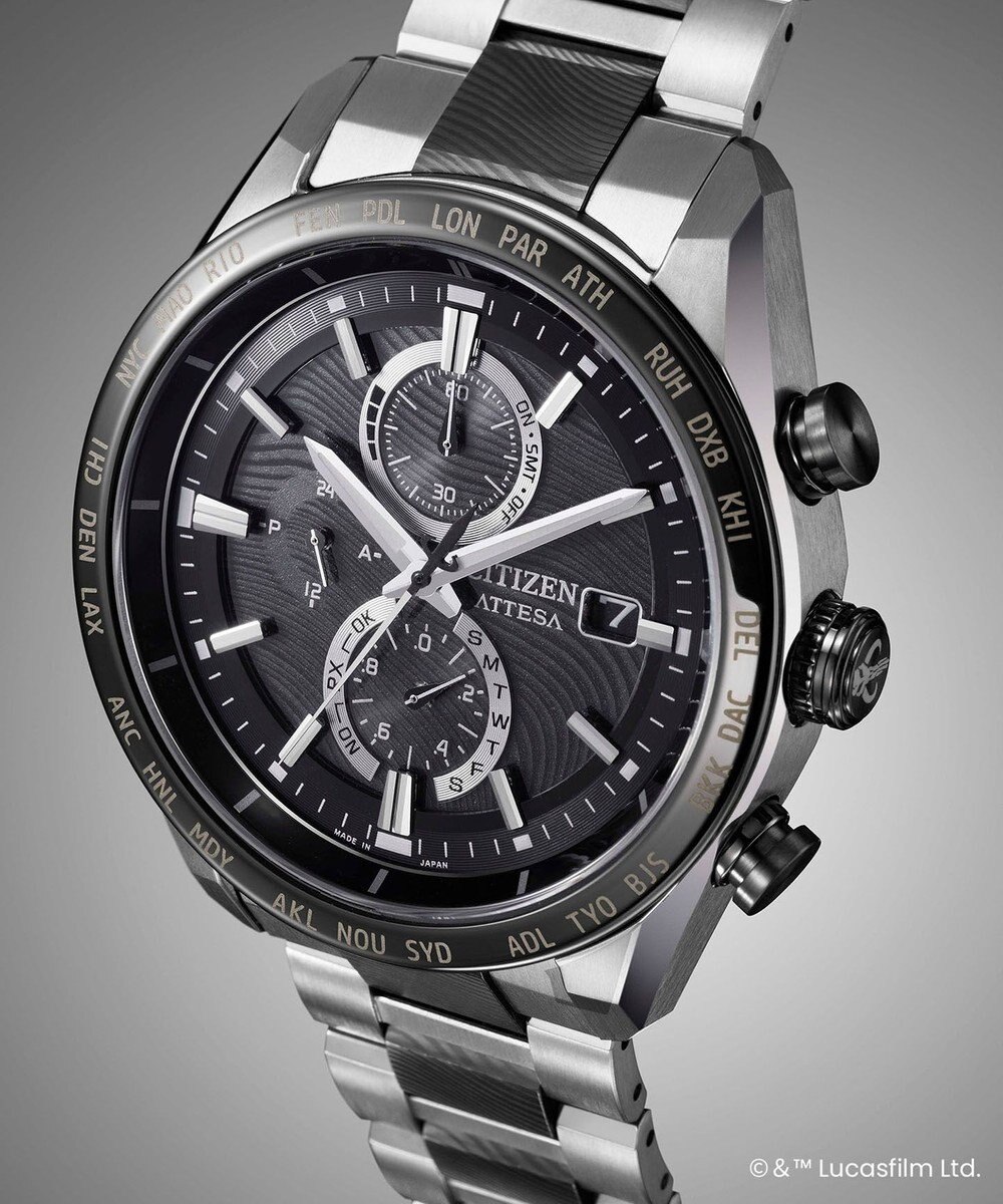 CITIZEN ATTESA アテッサ STAR WARS The Mandalorian Beskar Model 光発電エコ・ドライブ電波時計 AT8385-55E 