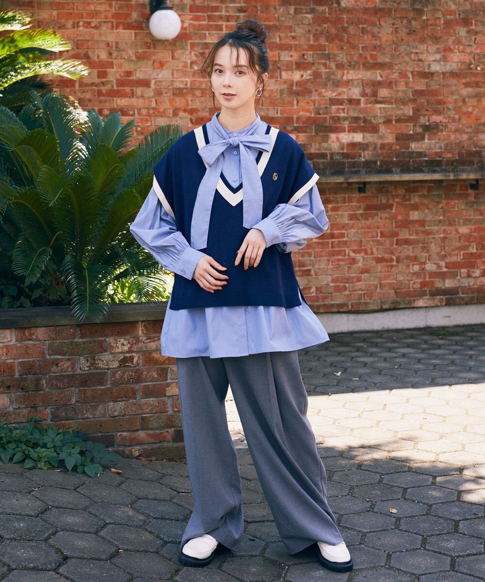 earth music&ecology 2wayボウタイブラウス 