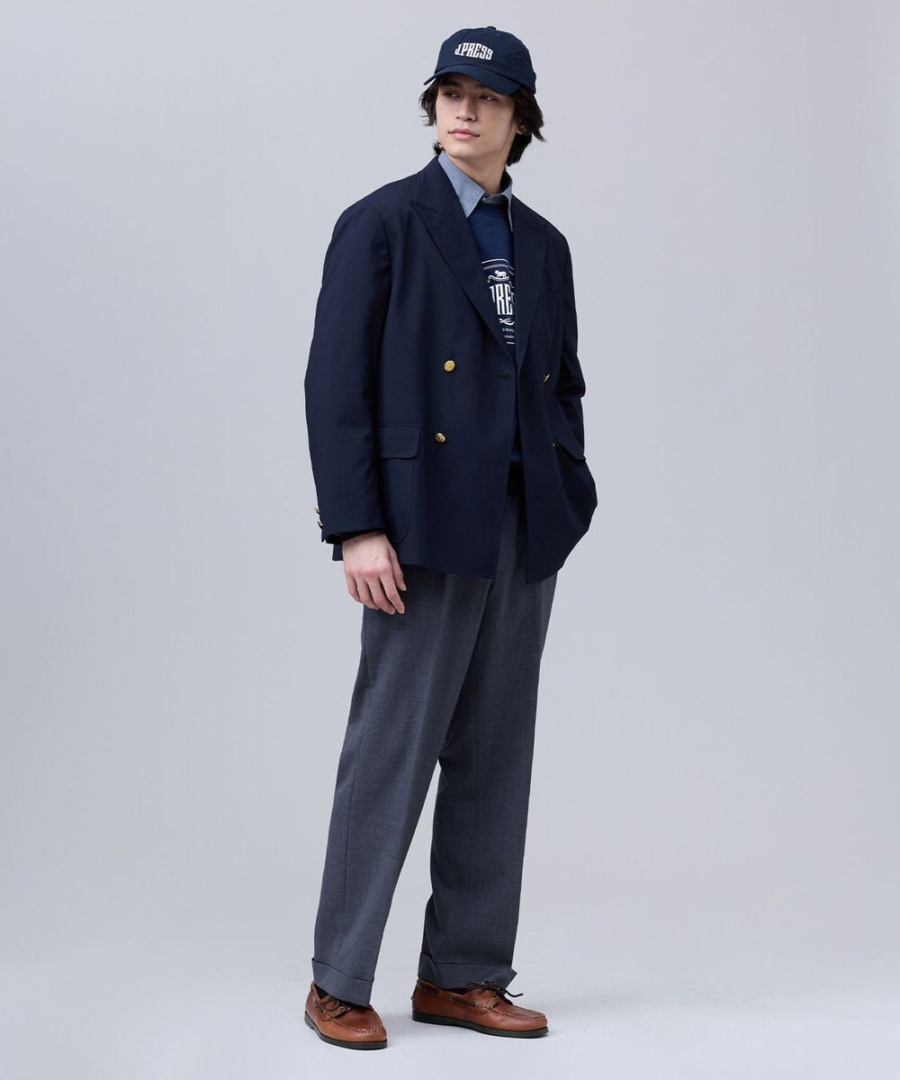 J.PRESS MEN 【J.PRESS ORIGINALS】【UNISEX】Wool Polyester Stretch Toropical 4B Blazer / Baggy-Fit 