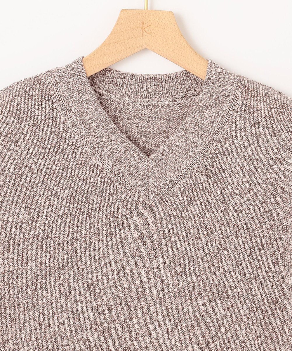 組曲 【WEB限定・前後着用可】コットンポリエステル杢プルオーバー ニット 