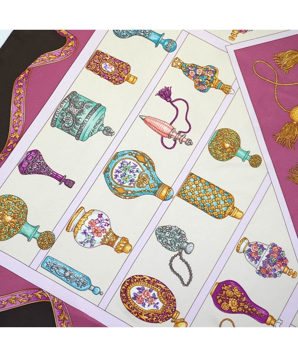 Marca 【伝統横濱スカーフ】香水瓶   大判 シルクツイル スカーフ 