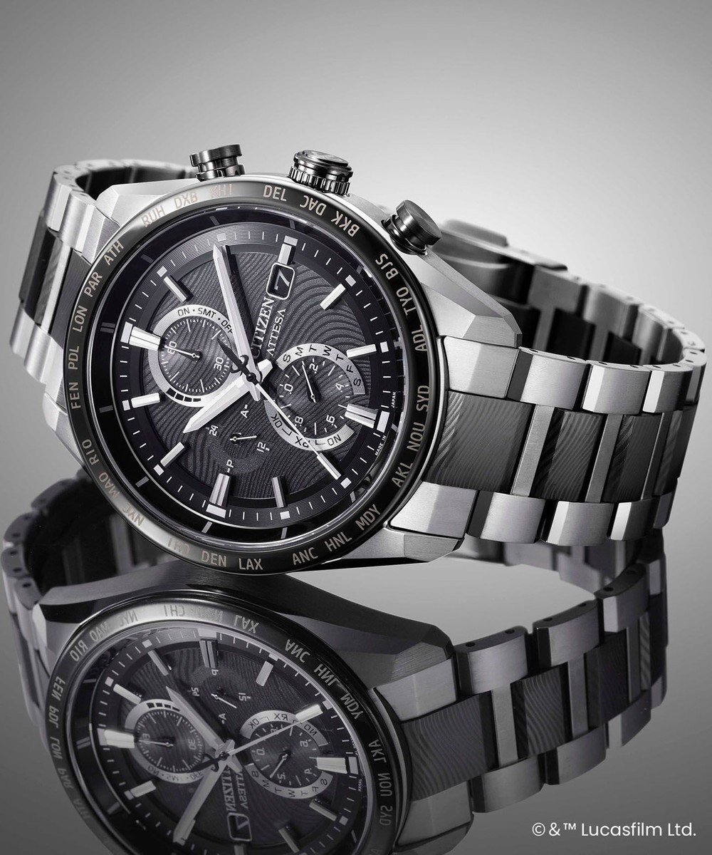 CITIZEN ATTESA アテッサ STAR WARS The Mandalorian Beskar Model 光発電エコ・ドライブ電波時計 AT8385-55E 