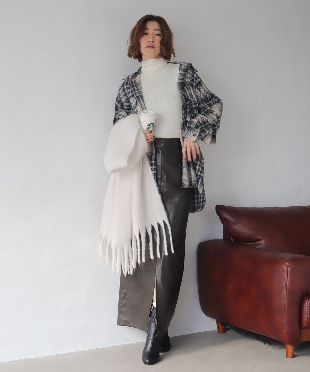 WEGO 【2025年秋冬新作/ユニセックス着用ITEM/SMLサイズ展開】ヘビーネルチェックシャツ（LS） 