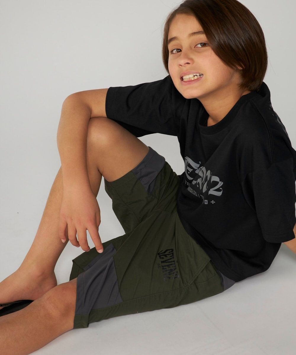 OP／FILA 【SEVEN2】異素材切替ナイロンパンツ 