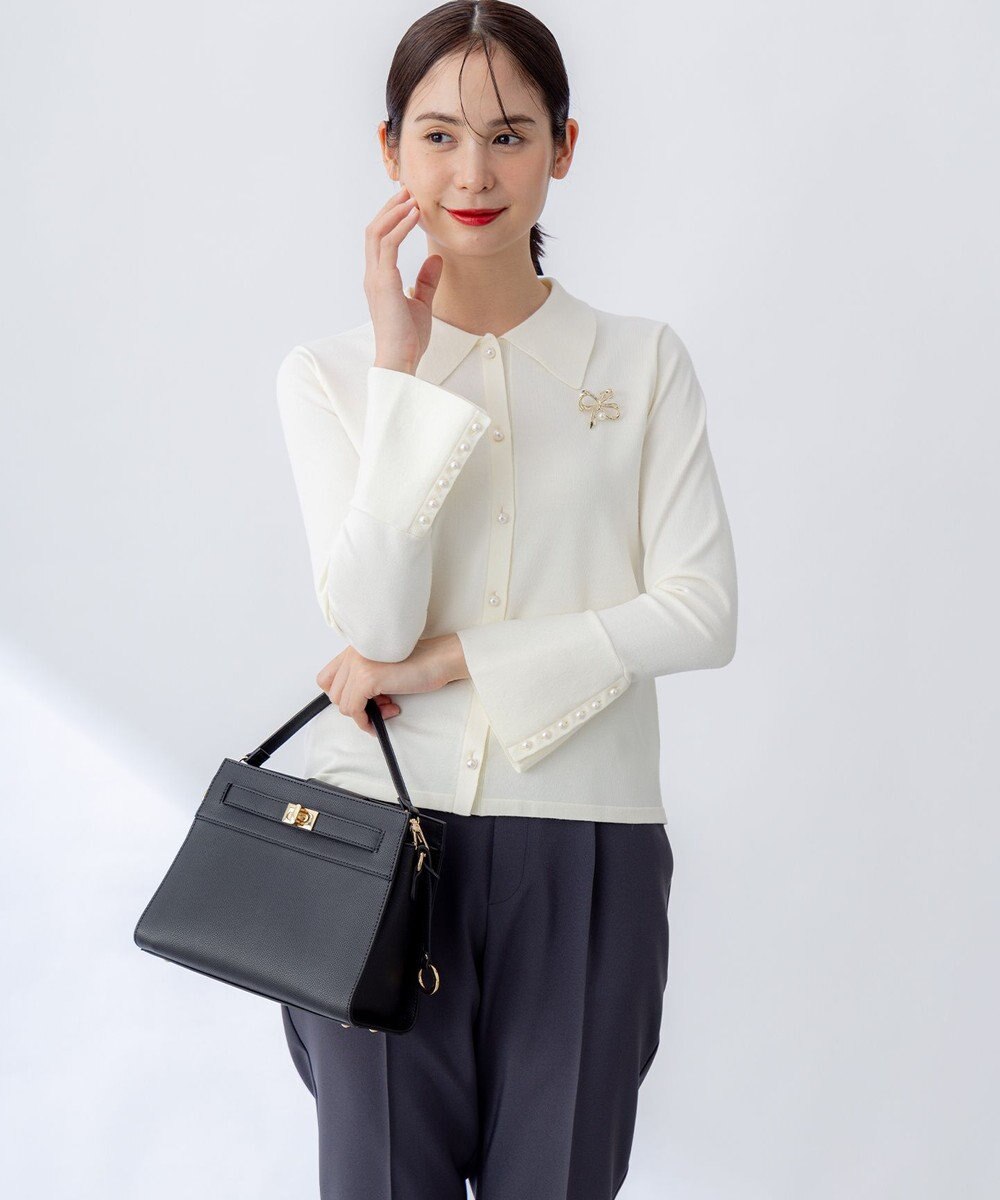 組曲 ベルトデザインスクエアショルダーバッグ 