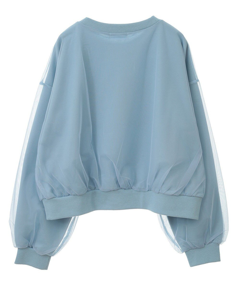 Green Parks 箔プリントチュール重ねプルオーバー 