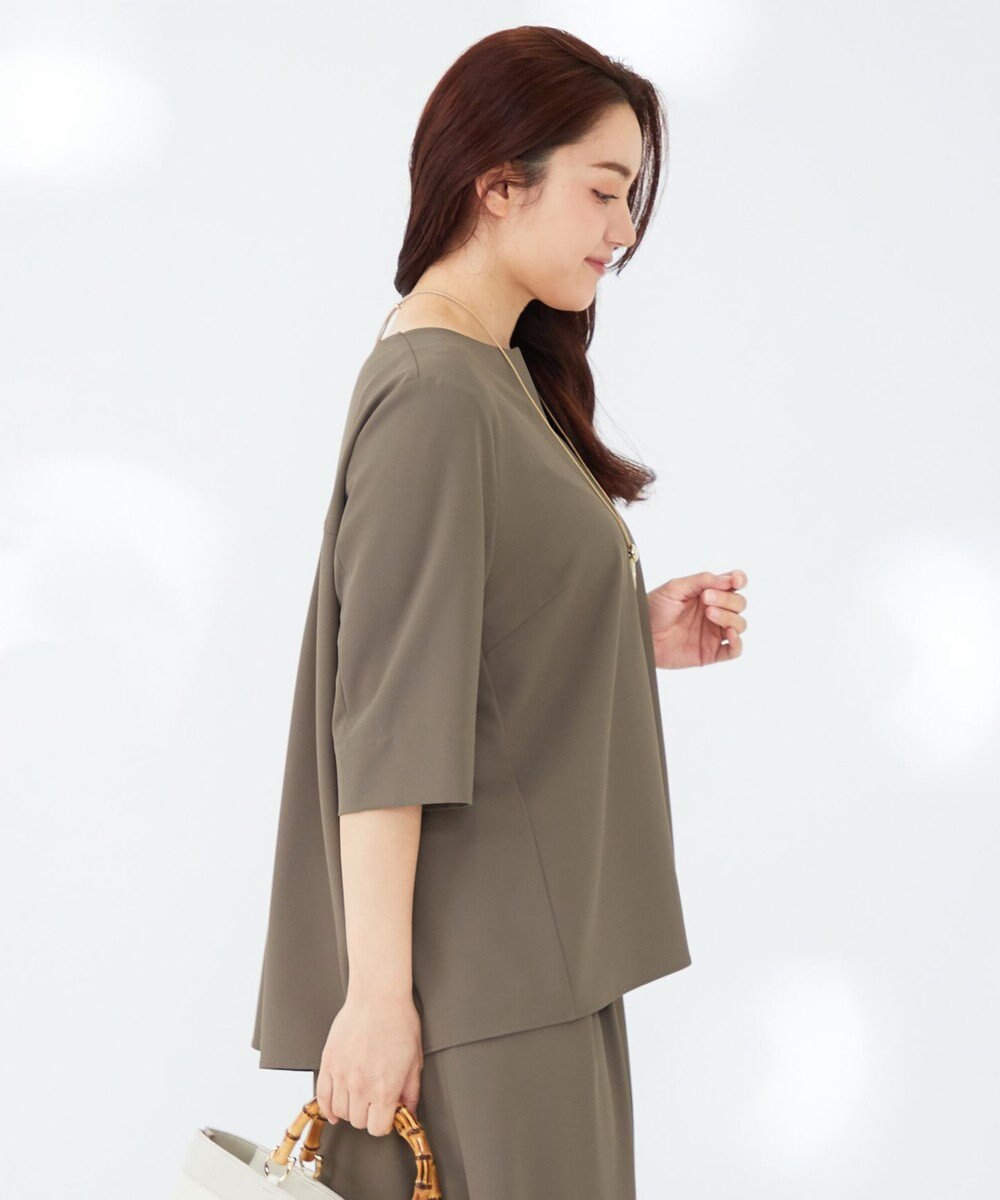 23区 L 【Lサイズ限定】ハイストレッチツイル ブラウス 