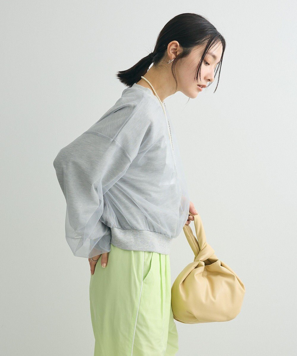 Green Parks 箔プリントチュール重ねプルオーバー 