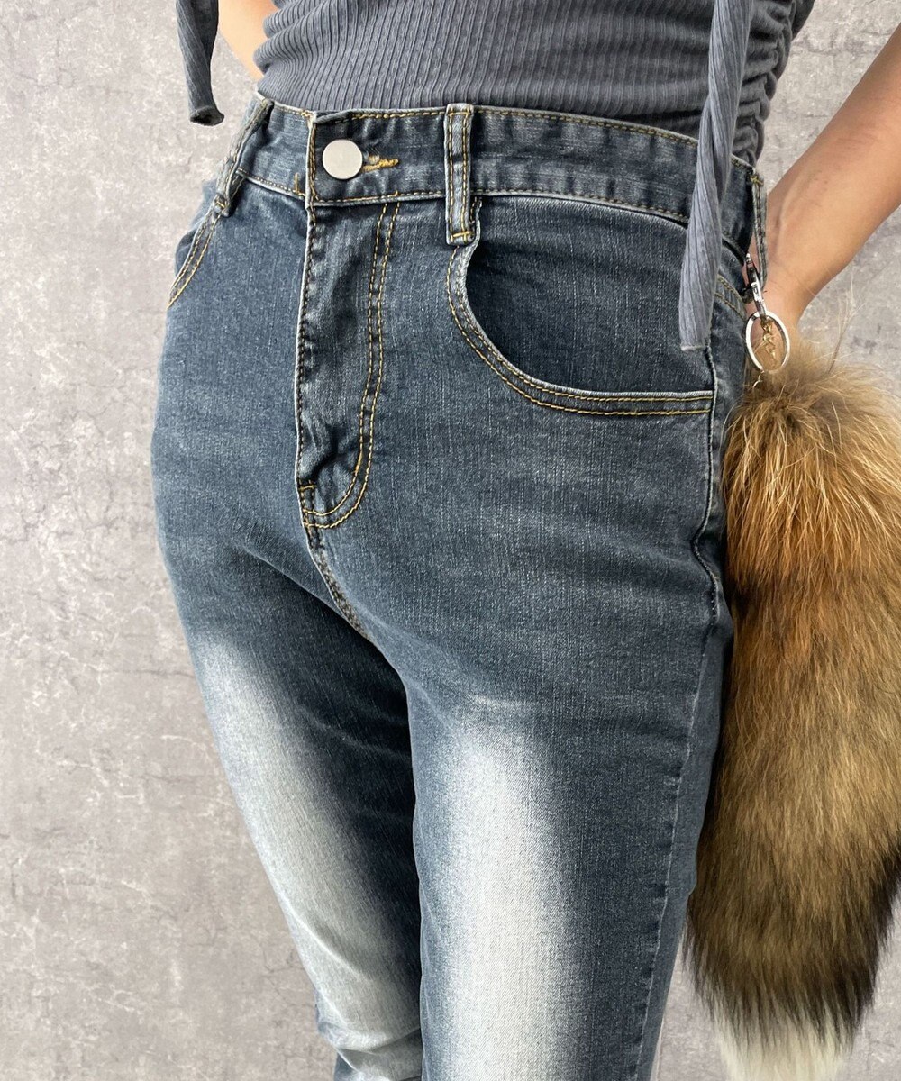 WEGO ストレッチフレアデニムパンツ 