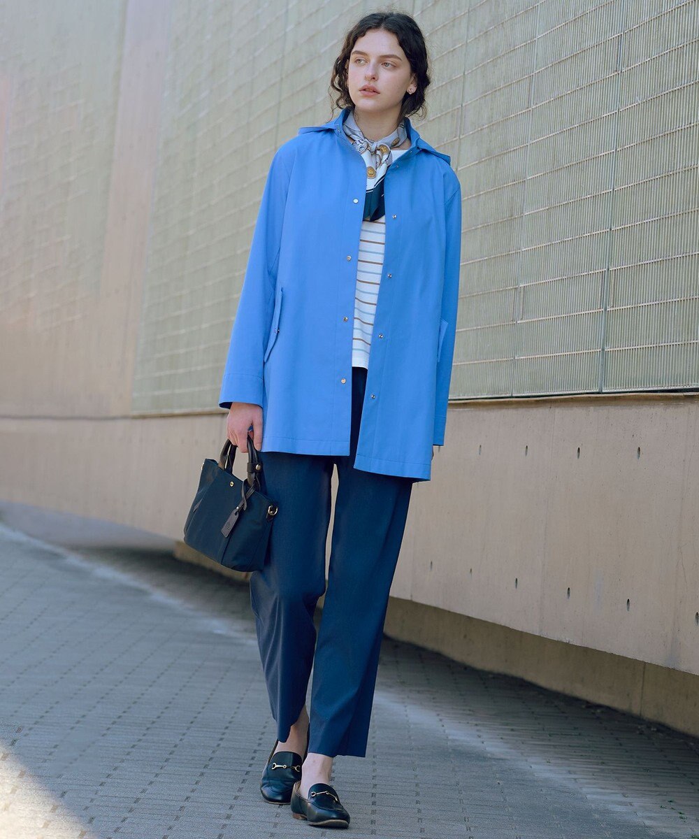 J.PRESS LADIES L 【人気素材・セットアップ対応】セルロースリネンストレッチ セミワイド パンツ 