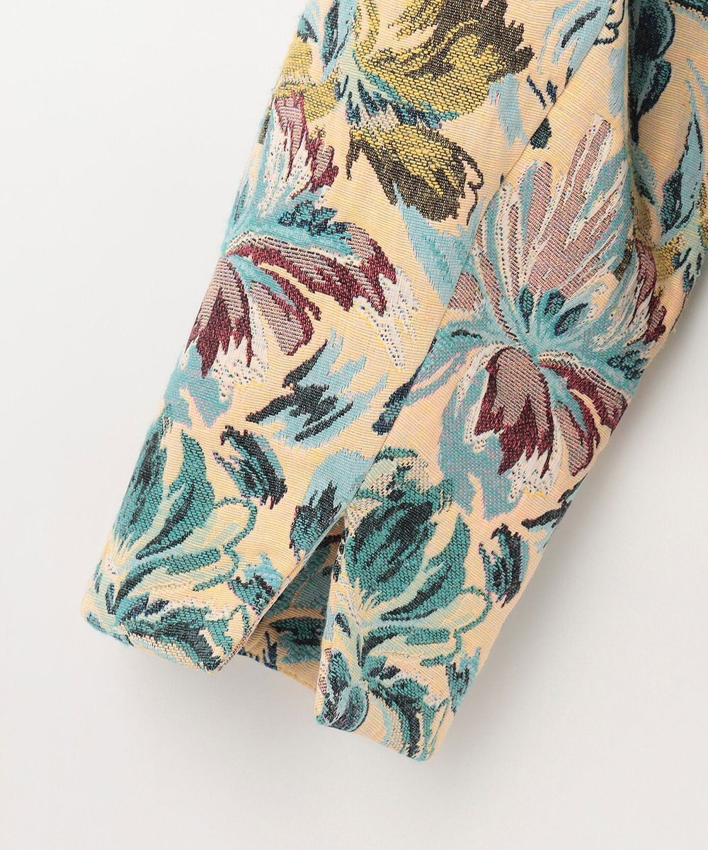 GRACE CONTINENTAL フラワージャガードノーカラージャケット 