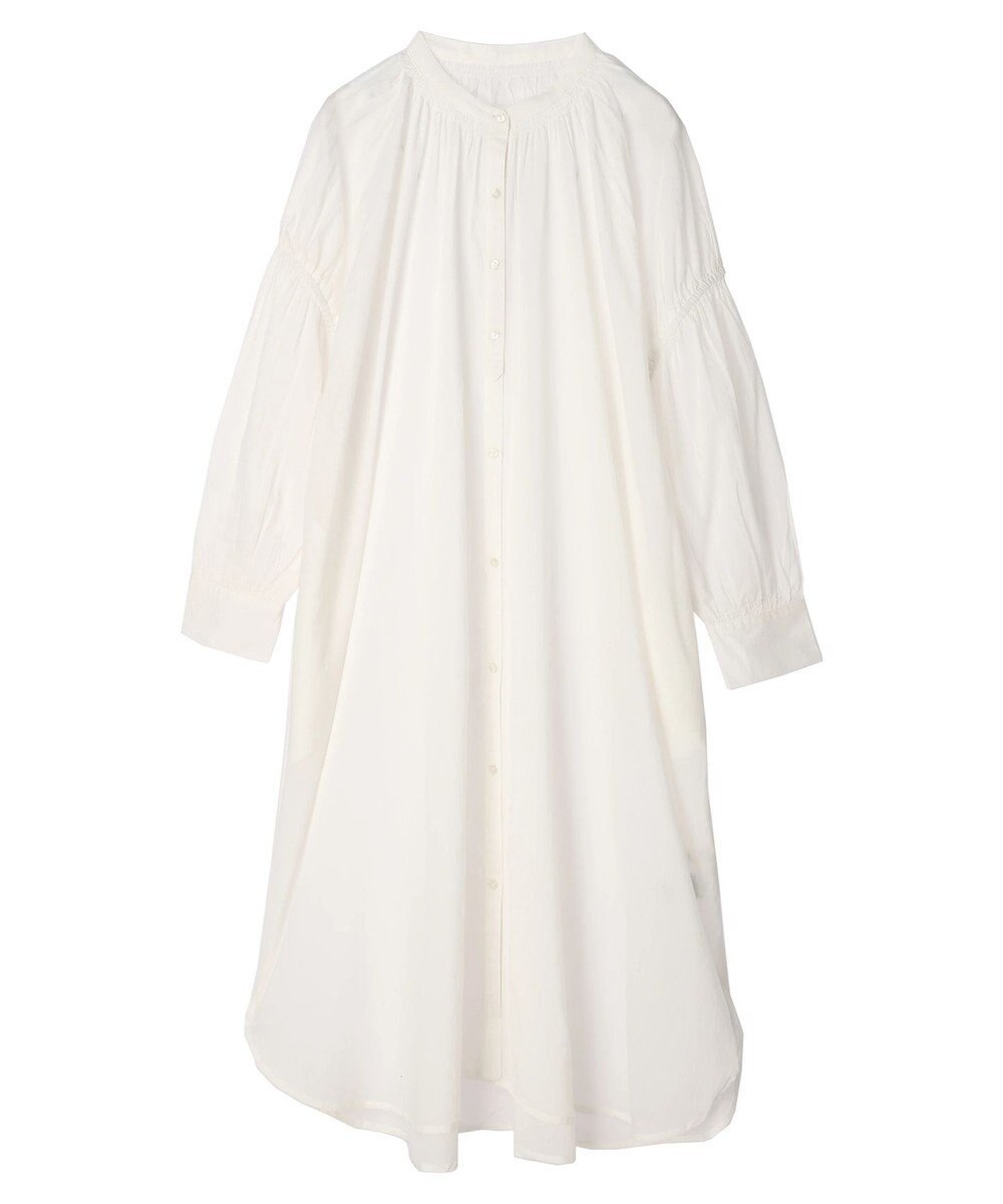 earth music&ecology コットンボイルギャザーワンピース 