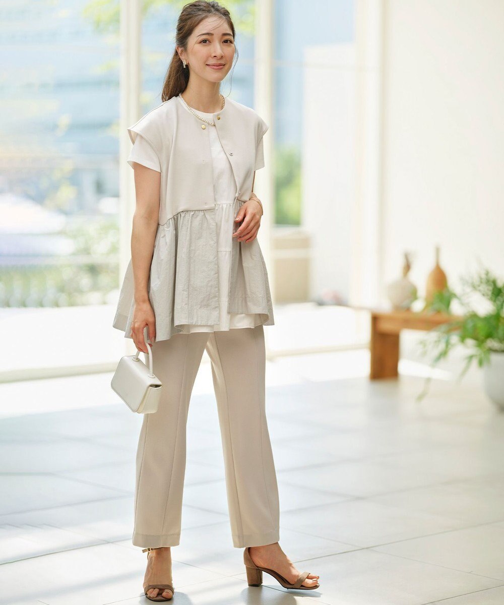 組曲 S 【接触冷感・吸湿・UVカット】ジョーゼットジャージー ジレ 