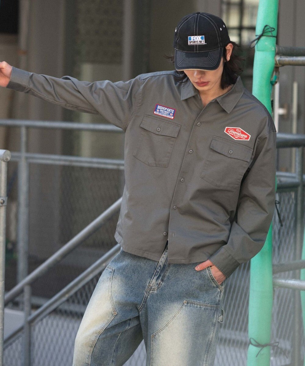 WEGO 【ユニセックス着用ITEM】ワッペンワークシャツ（LS） 