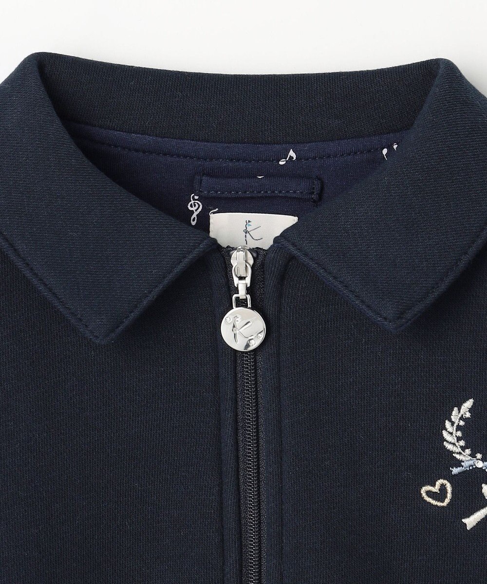 組曲 KIDS 【110-140㎝】ラウンドカラージップアップパーカー 