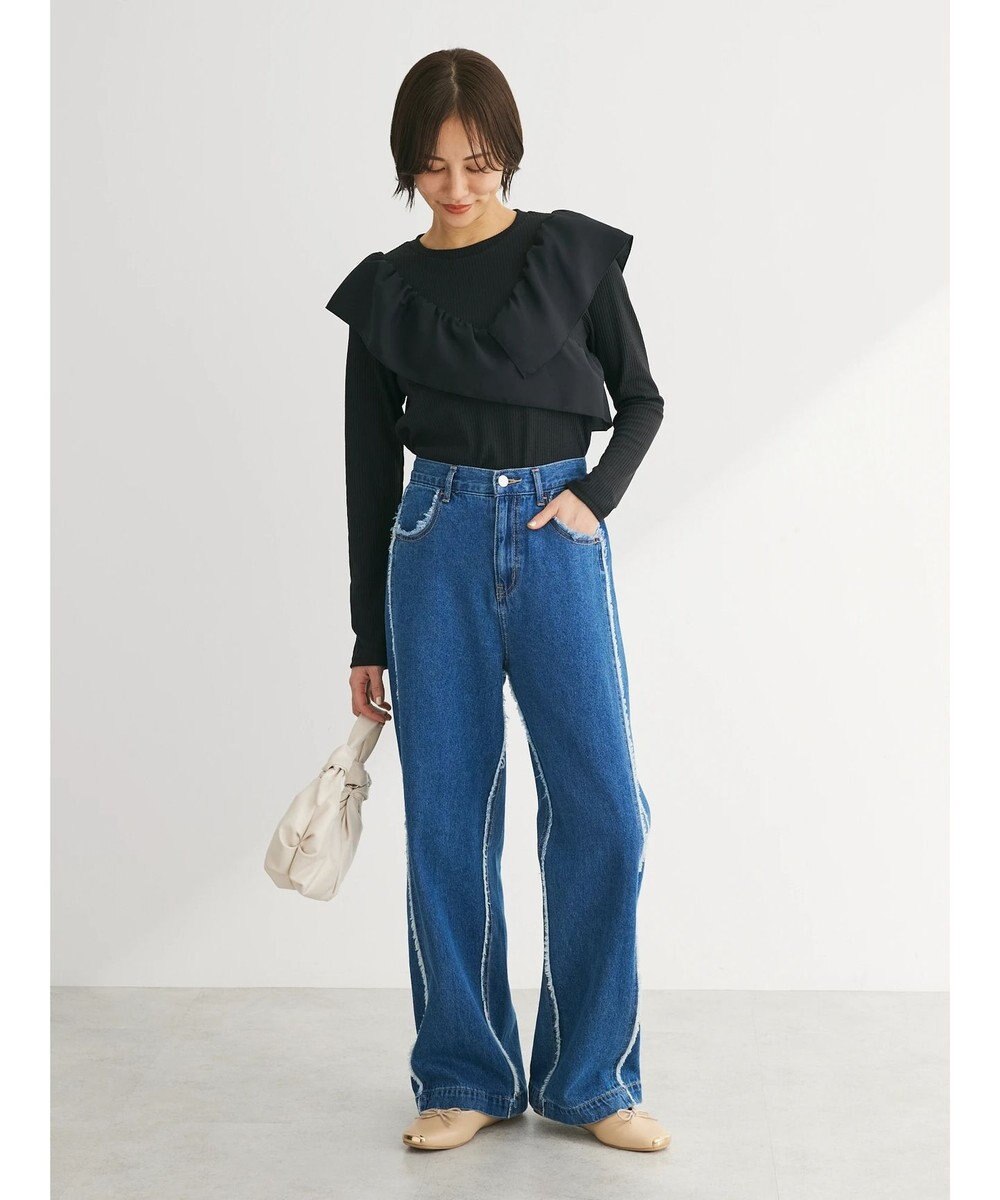 Green Parks ・ＳＵＧＡＲ　ＳＰＯＯＮ　アシンメトリーフリルロンＴＥＥ 