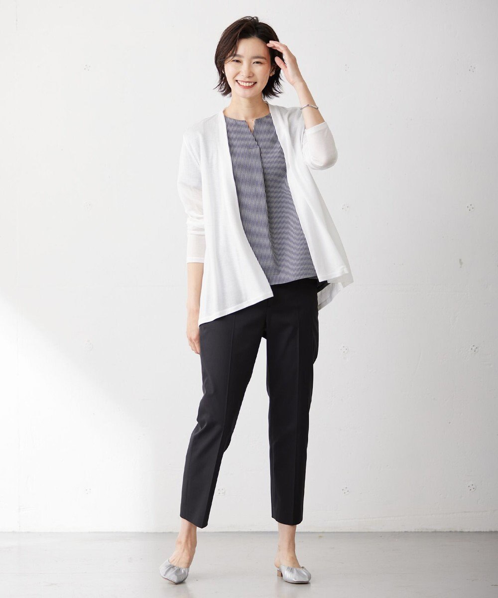 J.PRESS LADIES L 【WEB限定カラーあり・抗菌消臭・吸水速乾】サッカージャージー キーネック カットソー 