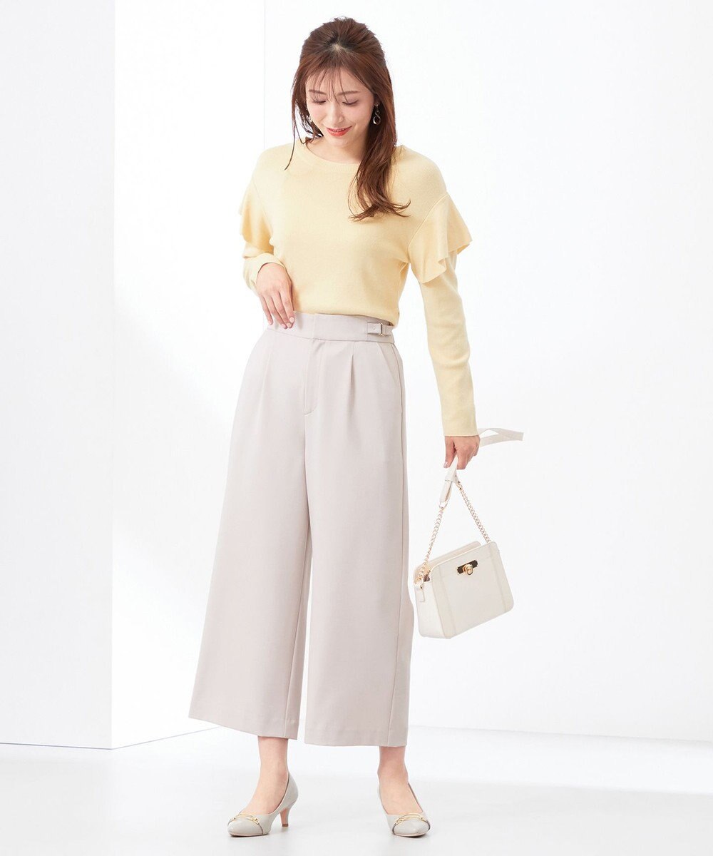 ANY SIS 【洗える】ベルトポイントワイド パンツ 