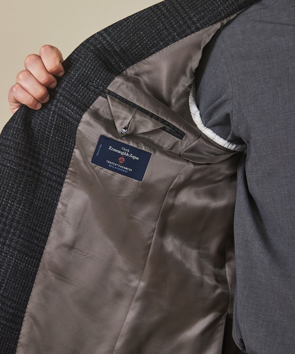 GOTAIRIKU 【Ermenegild Zegna/ゼニア】トロフェオ カシミヤ ジャケット_グレーチェック 