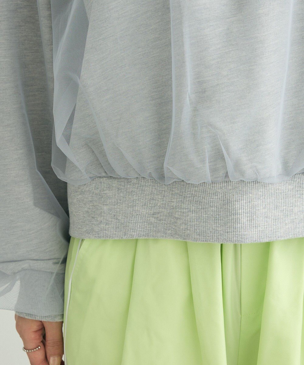 Green Parks 箔プリントチュール重ねプルオーバー 