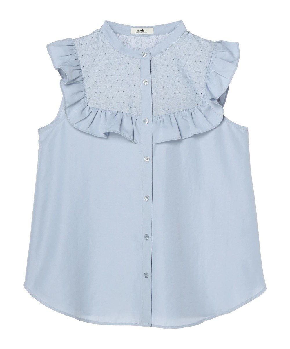 earth music&ecology デコルテレースフリルブラウス 