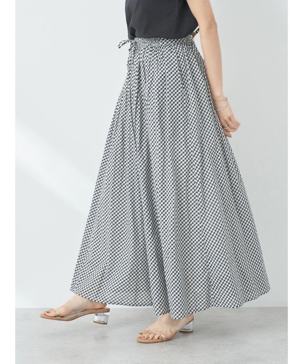 earth music&ecology コットンボイルボリュームスカート 