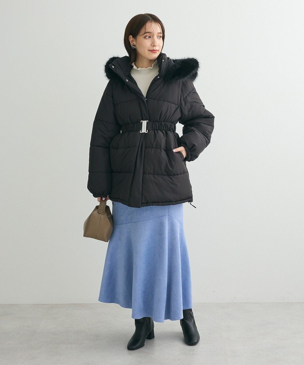 Green Parks ・ｓｗｉｎｇ　ｂｙ　フリルハイネックリブニット 