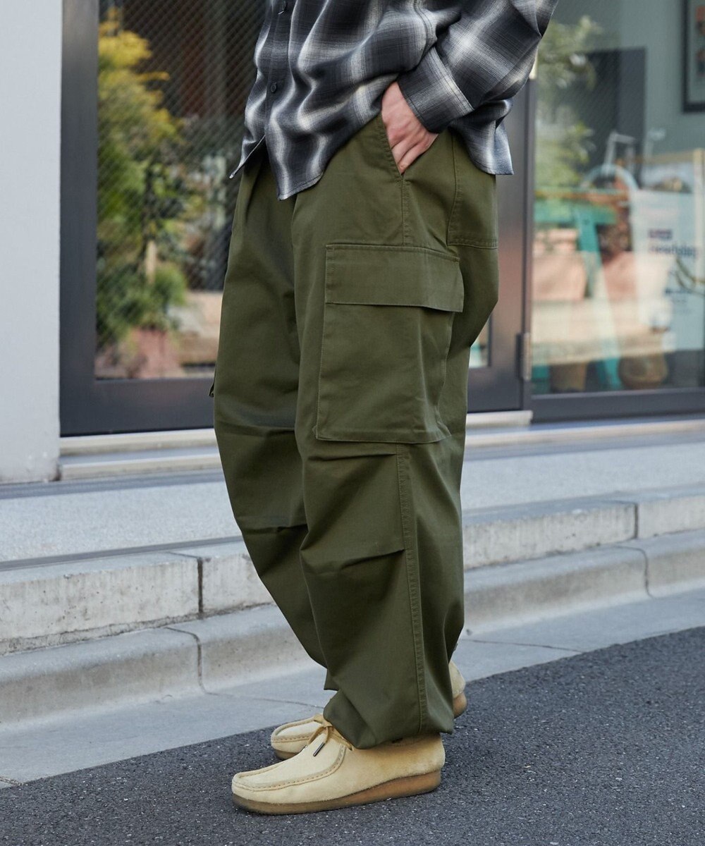 WEGO 【ウエストゴム/SMLサイズ展開】イージーワイドカーゴパンツ 