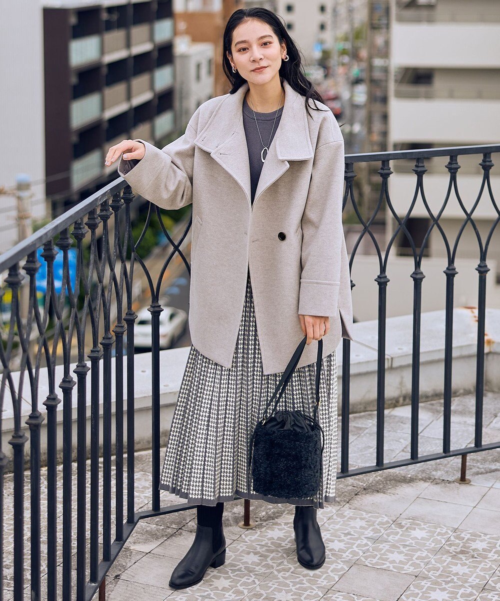 ANY L スタンドコクーンコート 