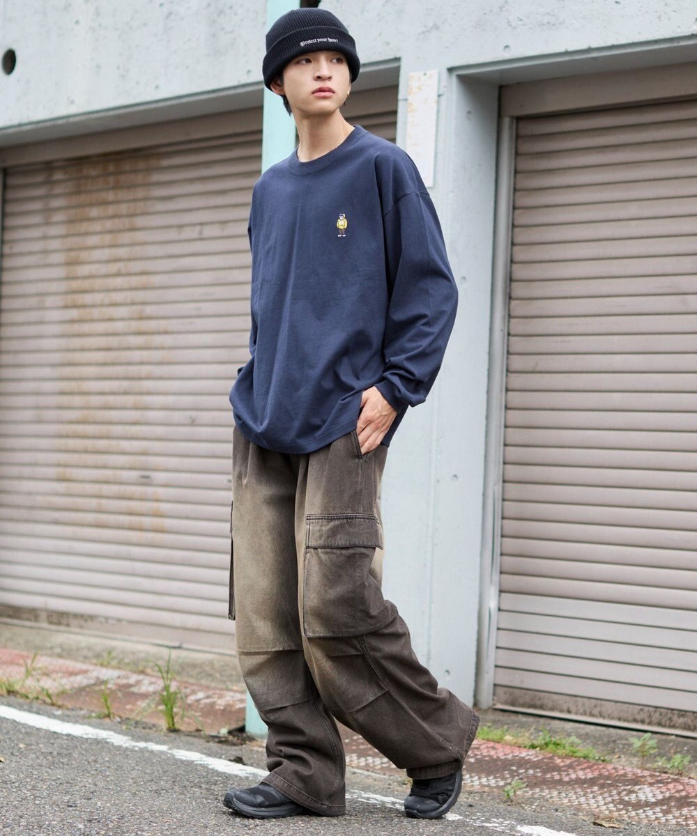 WEGO 【ユニセックス着用ITEM/MLサイズ展開】別注BENDAVISワンポイントT（LS） 