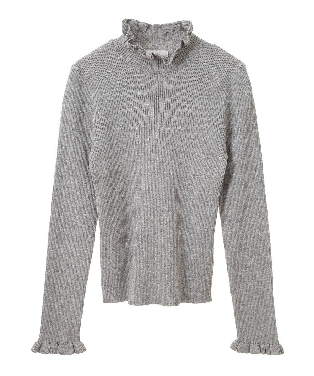 Green Parks ・ｓｗｉｎｇ　ｂｙ　フリルハイネックリブニット 