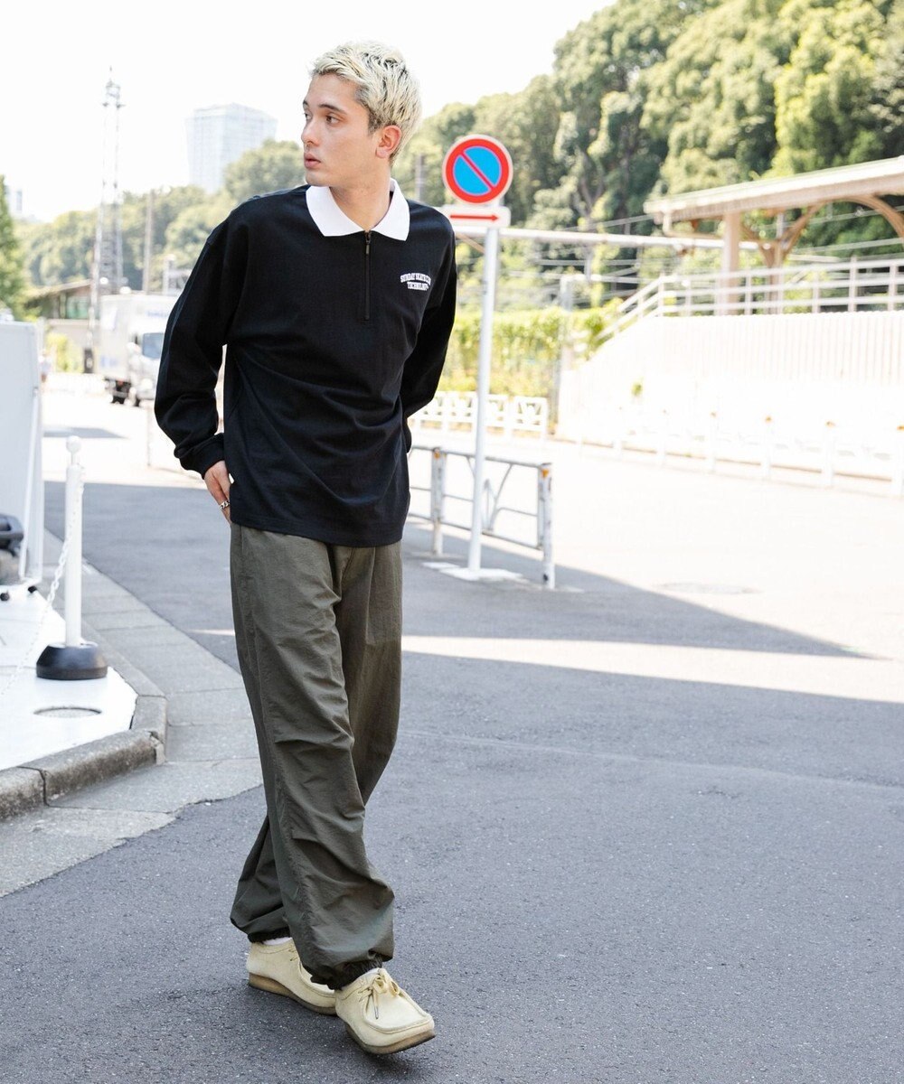 WEGO 【ウエストゴム/手洗い可】ナイロン　トラックパンツ 