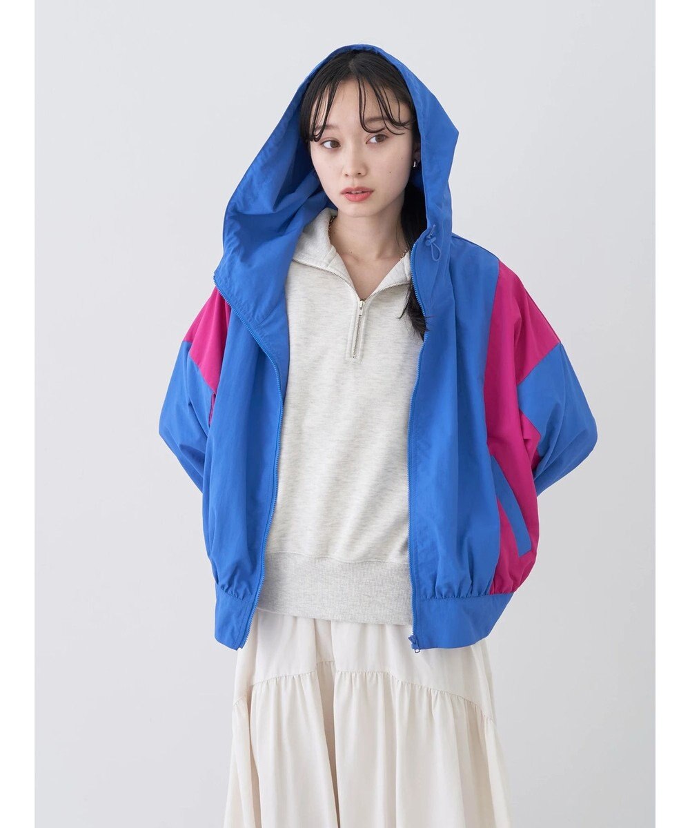 earth music&ecology コクーンギャザー切替ブルゾン 