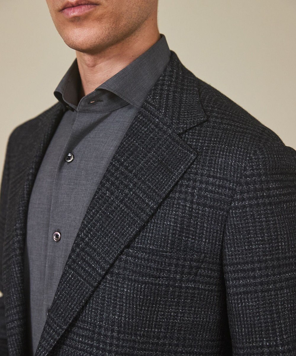 GOTAIRIKU 【Ermenegild Zegna/ゼニア】トロフェオ カシミヤ ジャケット_グレーチェック 