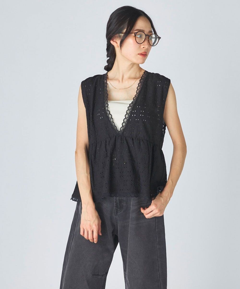 OP／FILA 【Ocean Pacific】Vネックレースビスチェ 