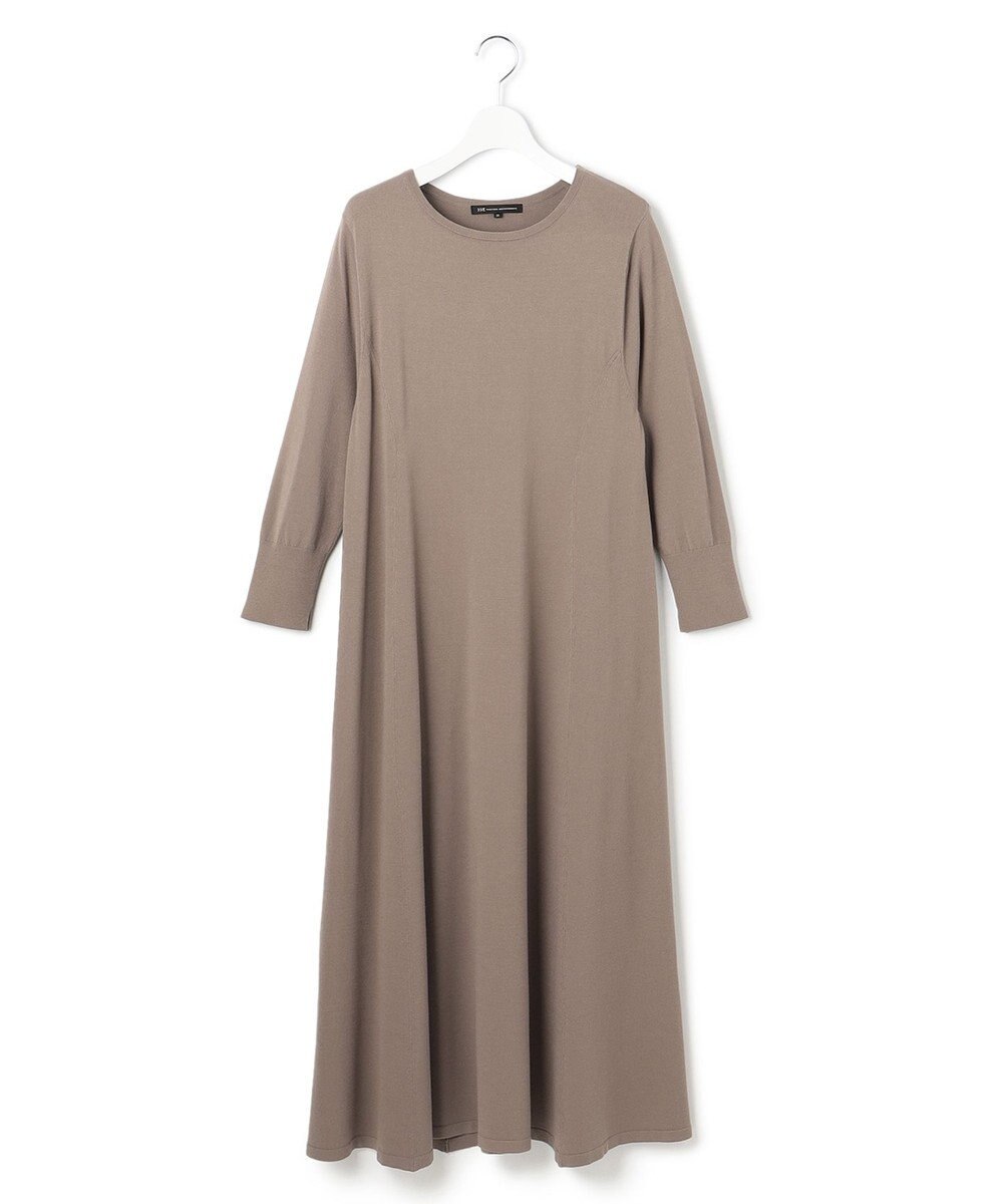 23区 ヴィスコースストレッチ ニット フレア ワンピース 