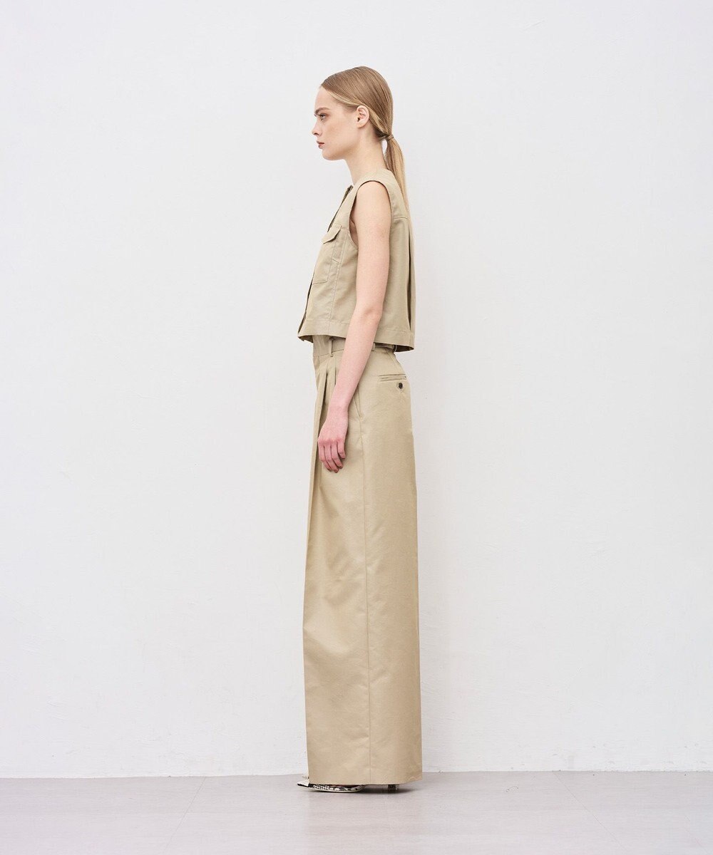 uncrave チノギャバジン ワイドトラウザー 