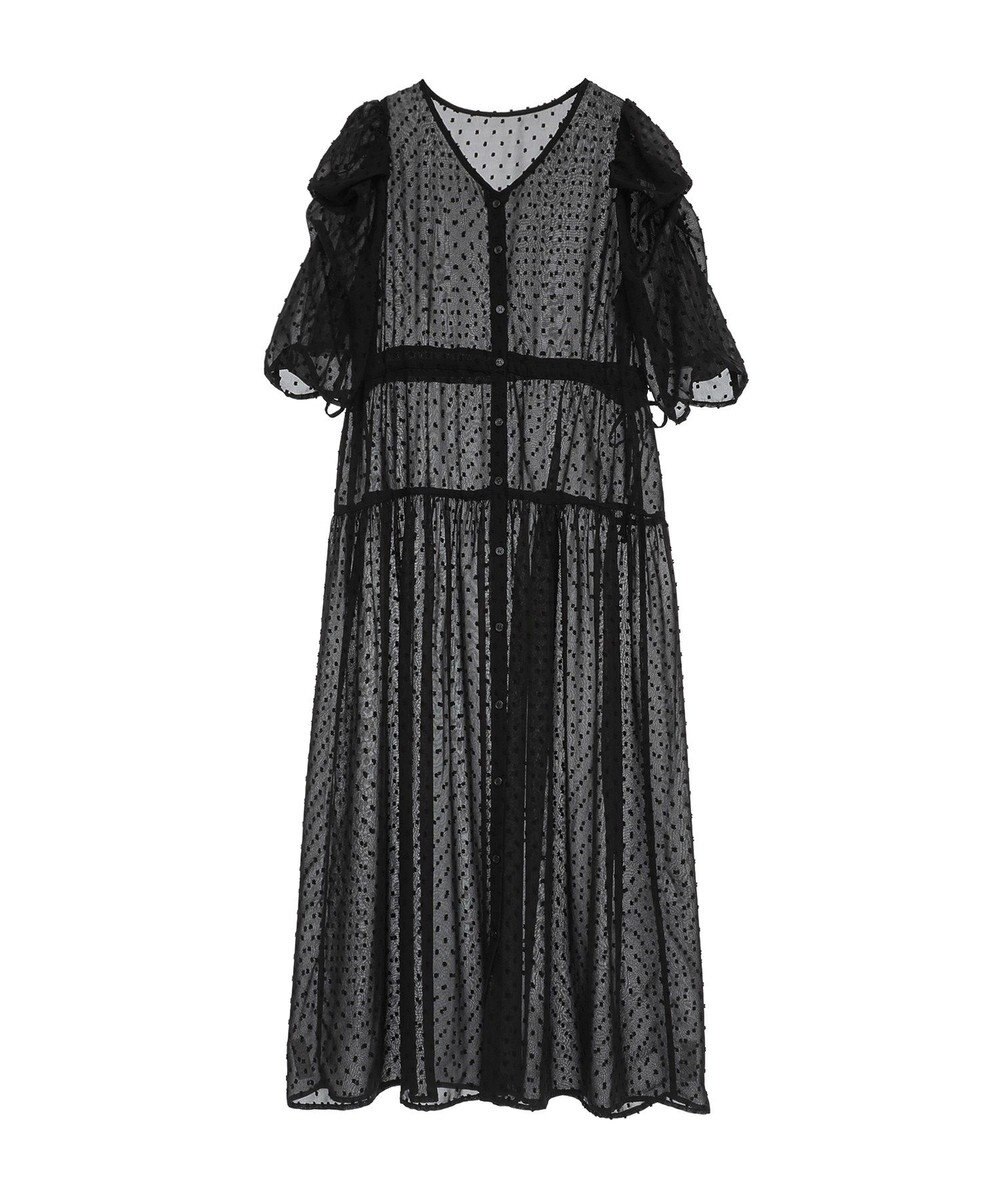 earth music&ecology ドットドビーシアー羽織ワンピース 