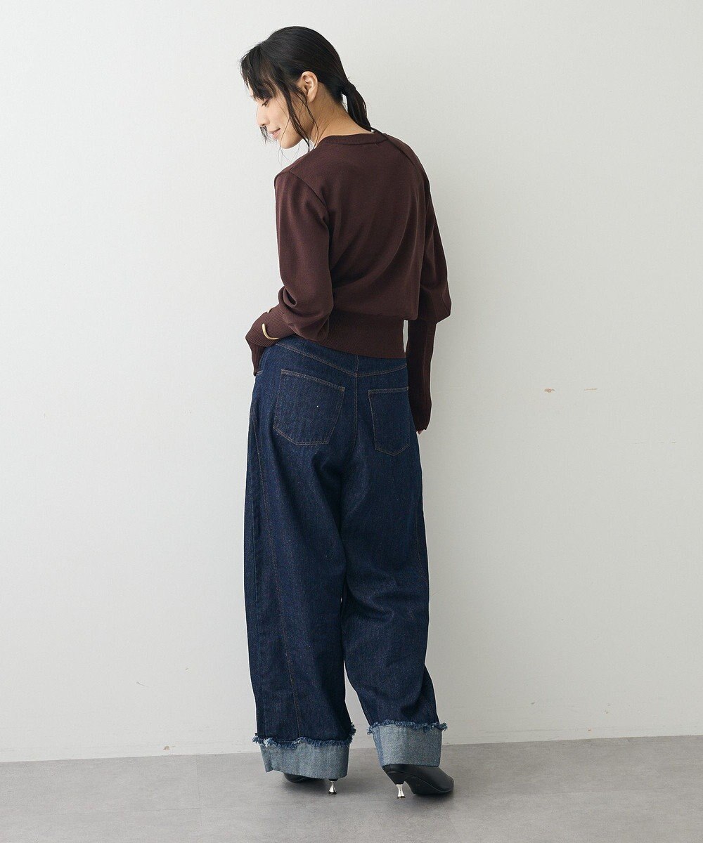 CRAFT STANDARD BOUTIQUE ロング袖リブコンパクトニットカーディガン 