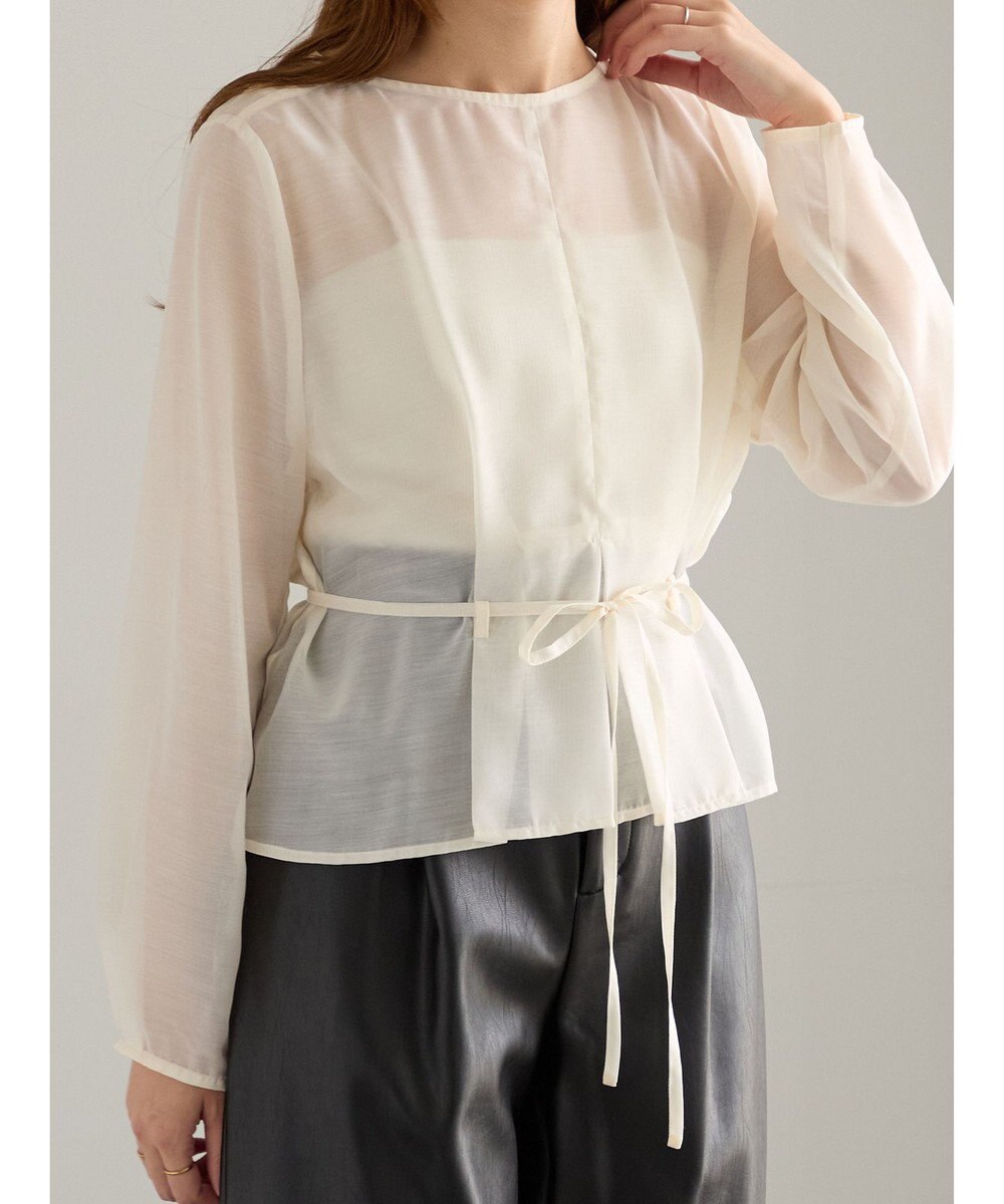 Te chichi ナローリボンシアーペプラムブラウス《2025Autumn catalog vol.2 item》 