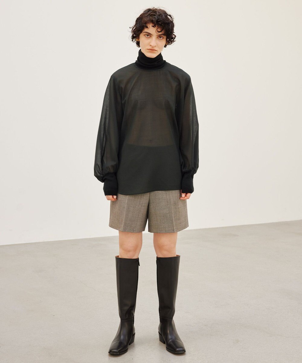 BEIGE， 【洗える】MOYE / ハイネックブラウス 