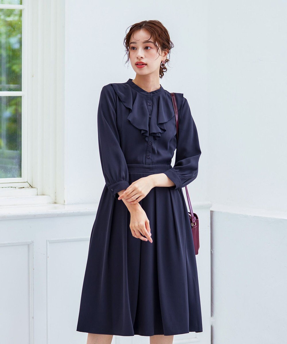 Tiaclasse 【洗える】ラッフルフリルワンピース 