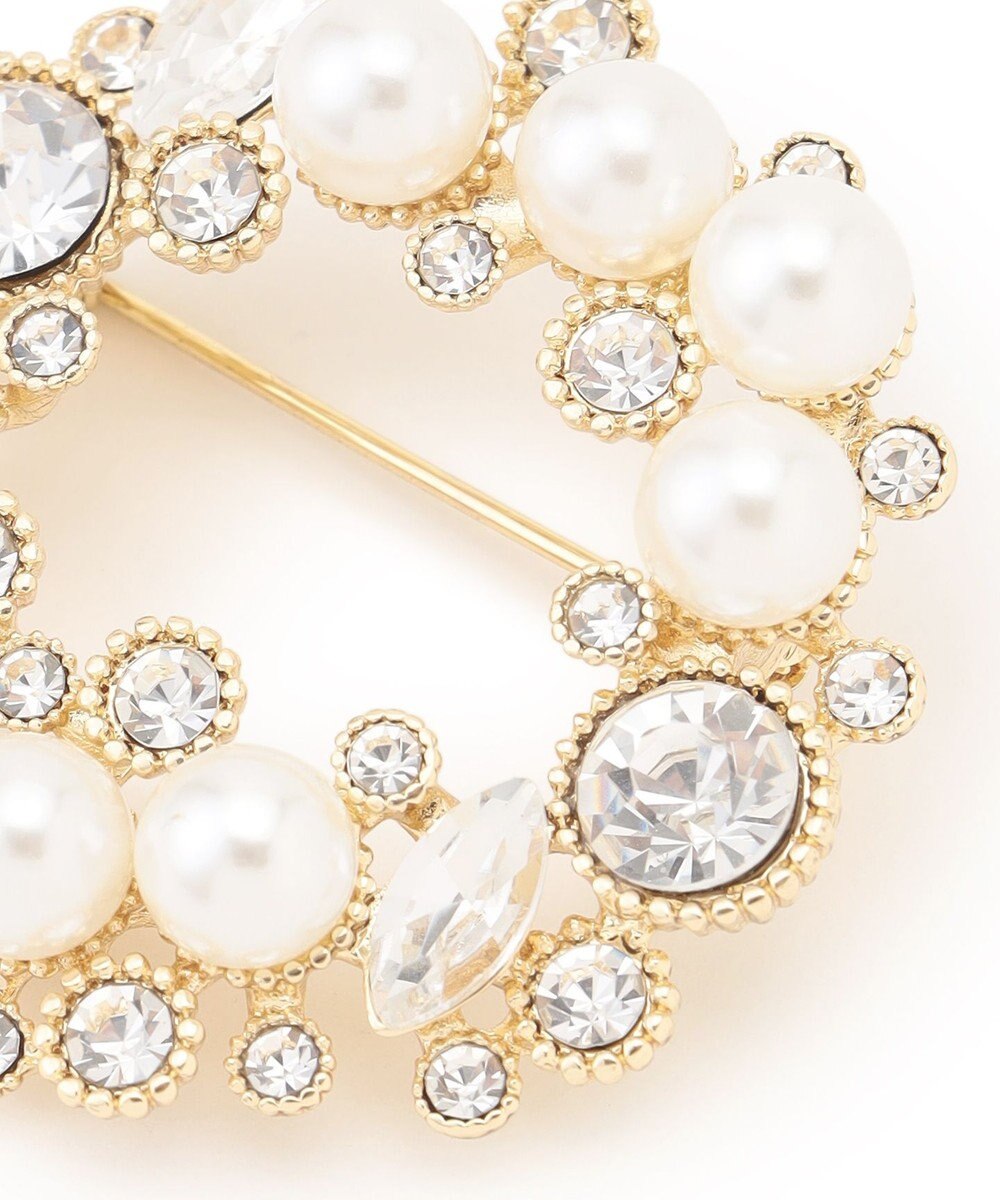 23区 ビジューMIX サークル ブローチ 