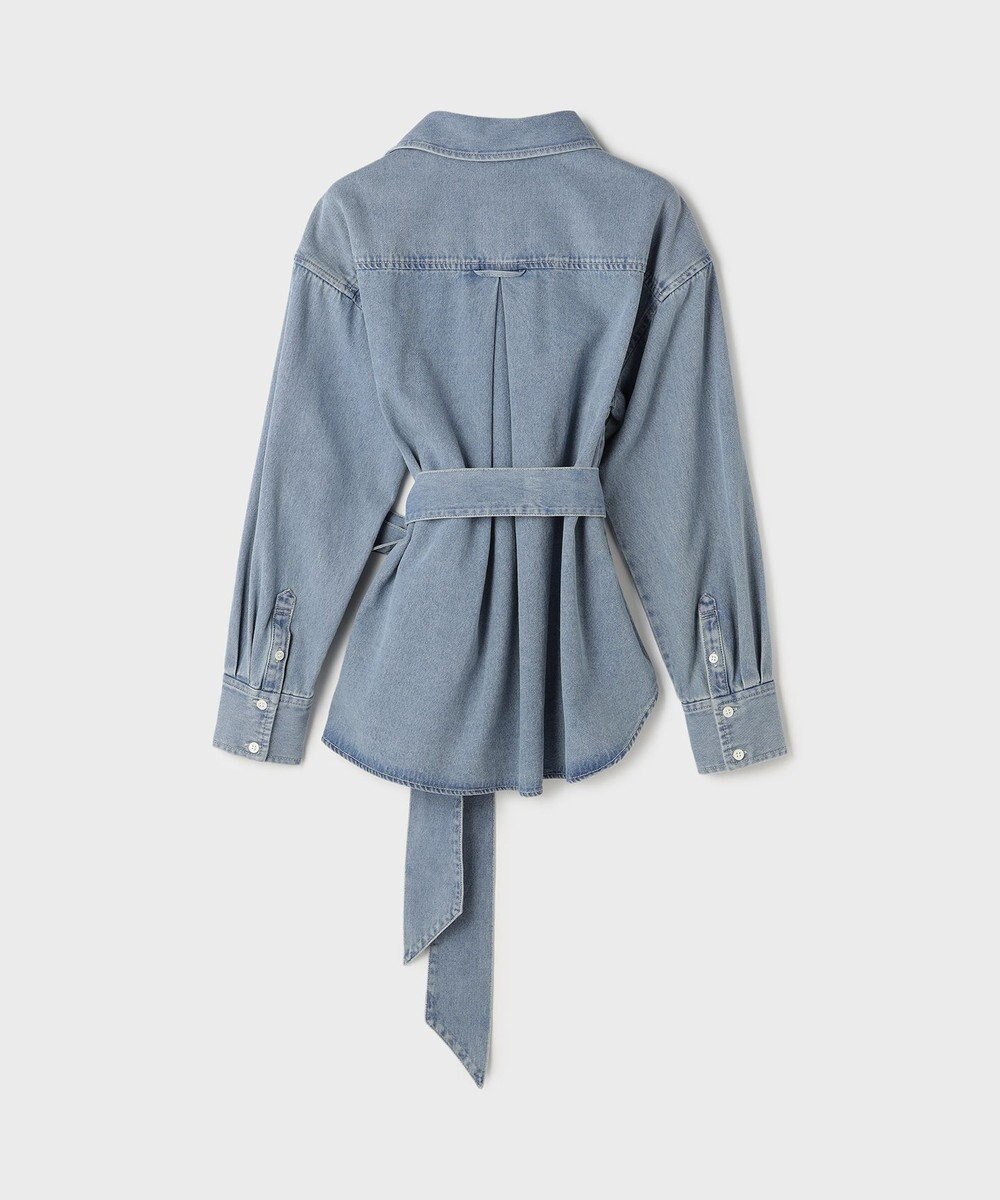 GRACE CONTINENTAL デニムボウタイシャツ 