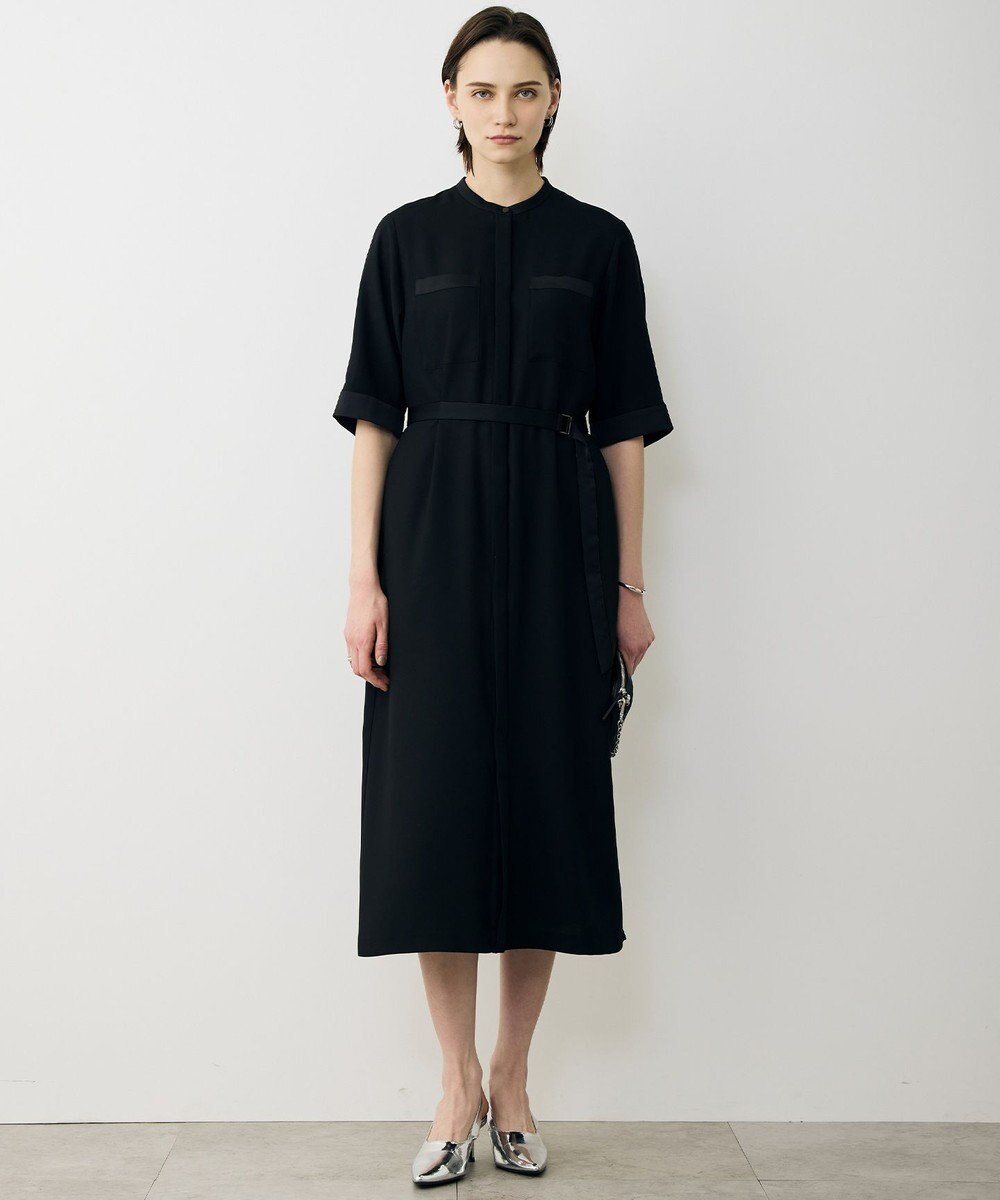 ICB 【先行予約】 FluidBackSatin シャツワンピース 