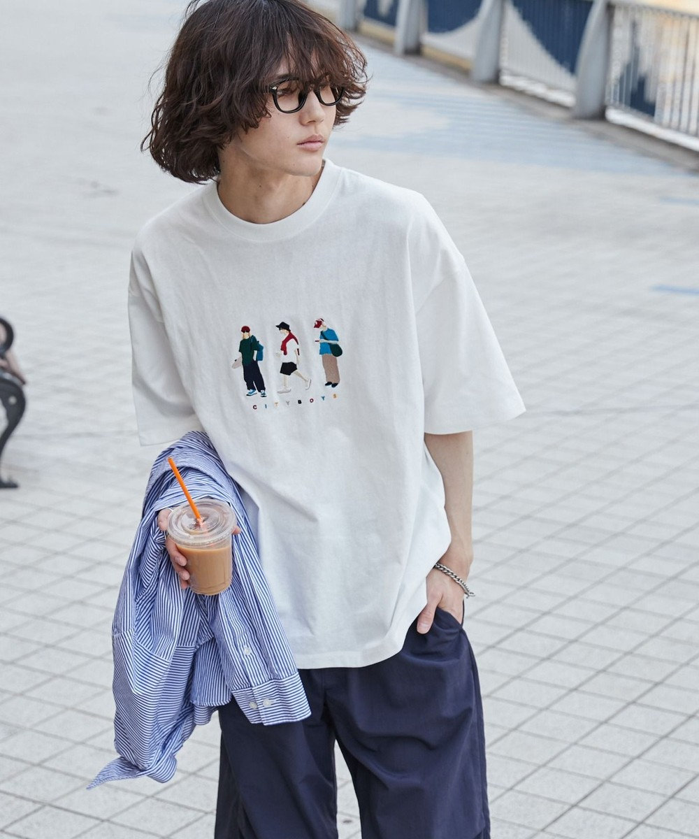 WEGO 【ユニセックス着用ITEM/綿100%/MLサイズ展開】CITY　BOYS　T（S） 