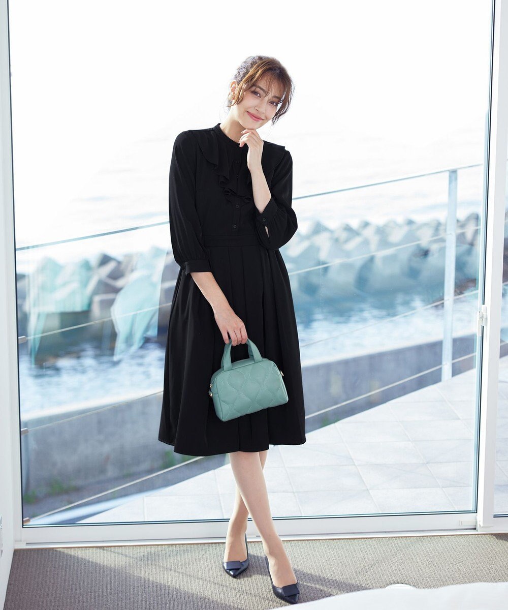 Tiaclasse 【洗える】ラッフルフリルワンピース 