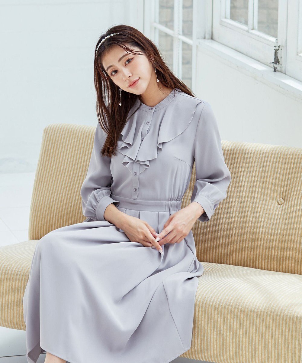 Tiaclasse 【洗える】ラッフルフリルワンピース 