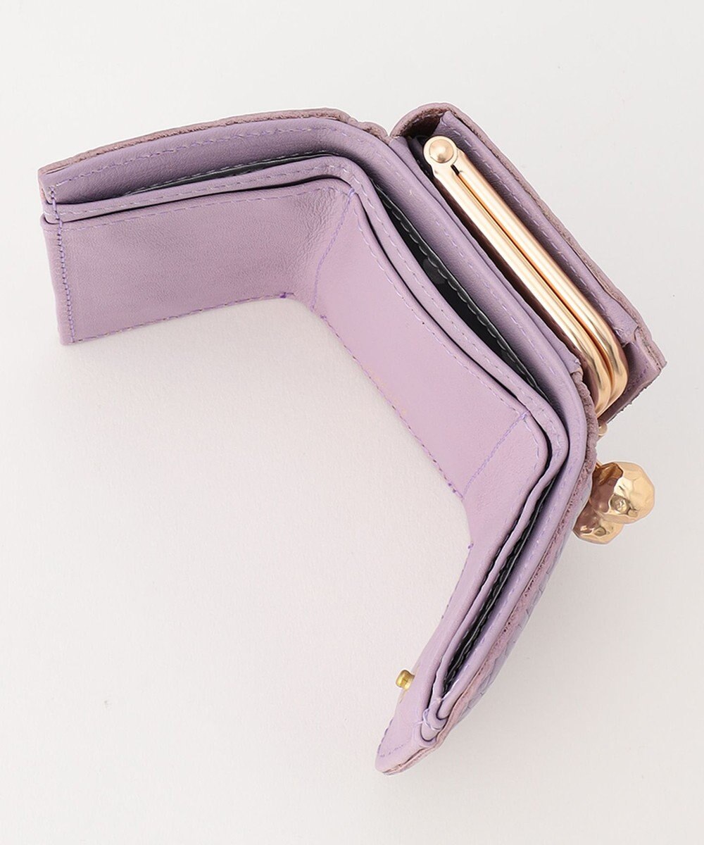 UNBILLION perche 抗菌レザー型押し外がまミニウォレット 