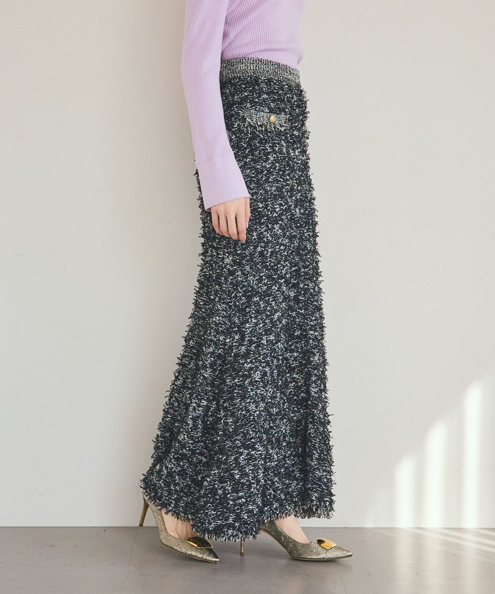 GRACE CONTINENTAL ツイーディーニットスカート 